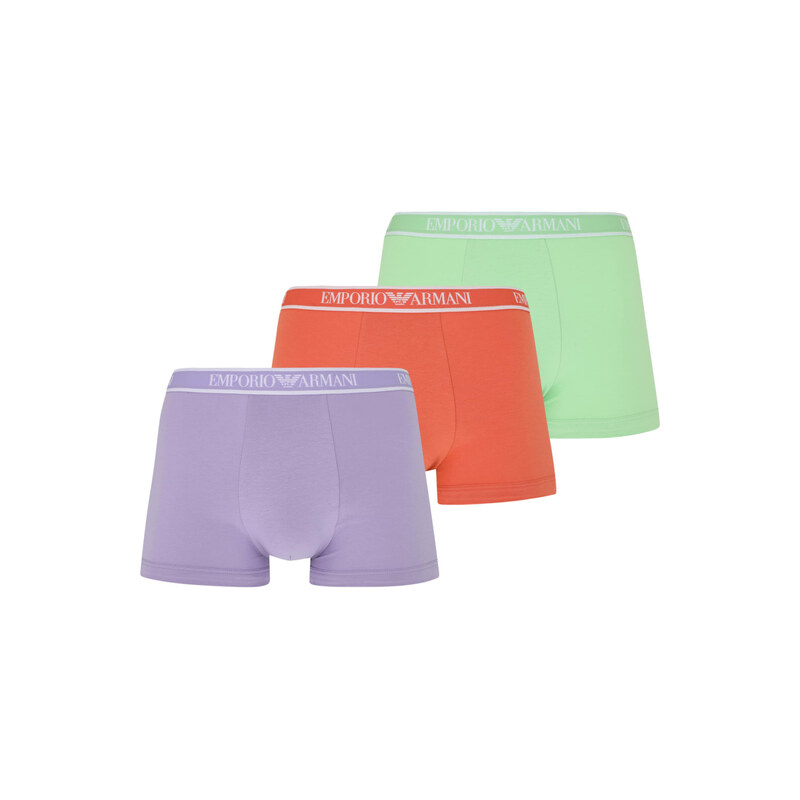Emporio Armani Boxerky světle zelená / šeříková / humrová / bílá