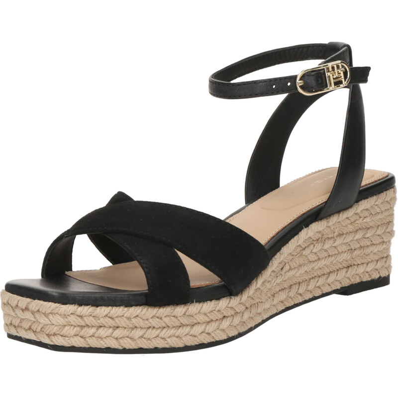 TOMMY HILFIGER Páskové sandály černá 105107461