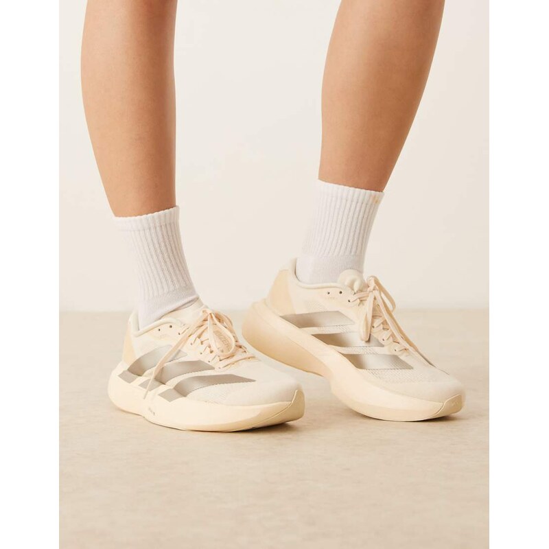 adidas performance adidas Running Adizero EVO SL trainers in off white 105091216