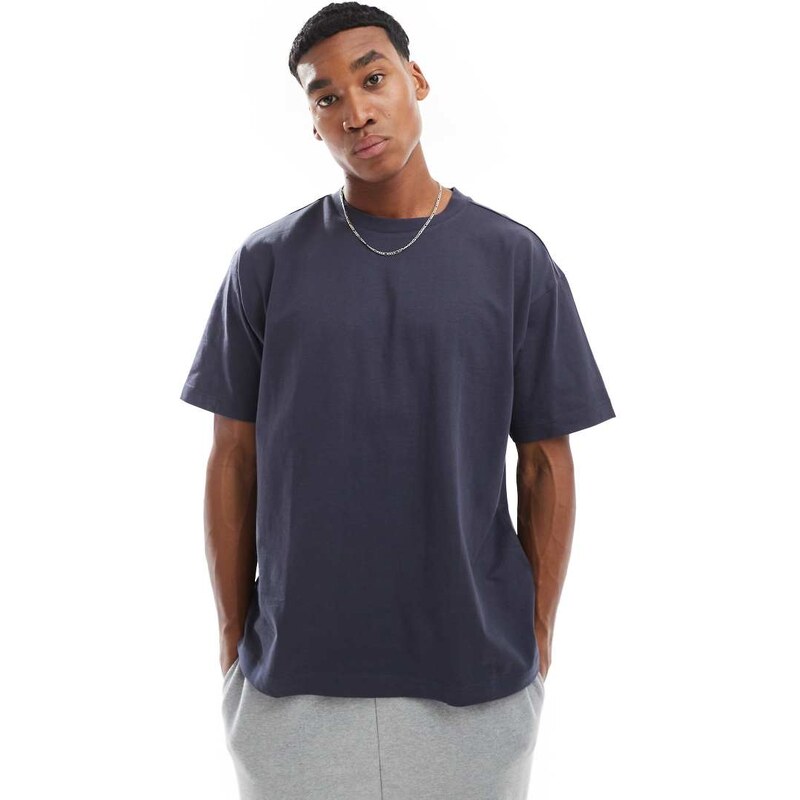 Cotton On box fit t-shirt in true navy