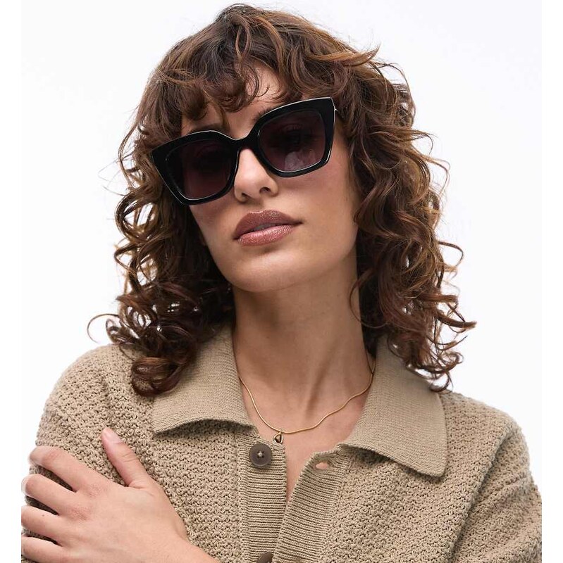 Jimmy Fairly The Wind cat eye sunglasses in black