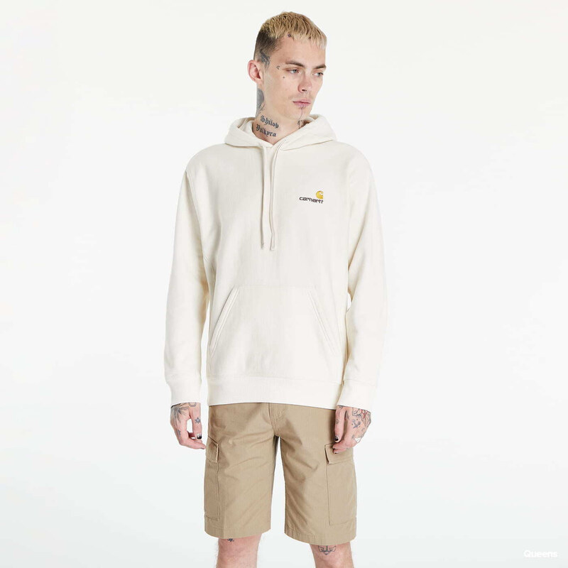 Mikina Carhartt WIP Hooded American Script Sweat UNISEX Natural
