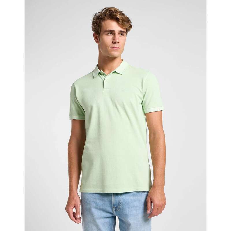 Tričko s límečkem LEE Garment Dye Polo in Soft Sage 112363860