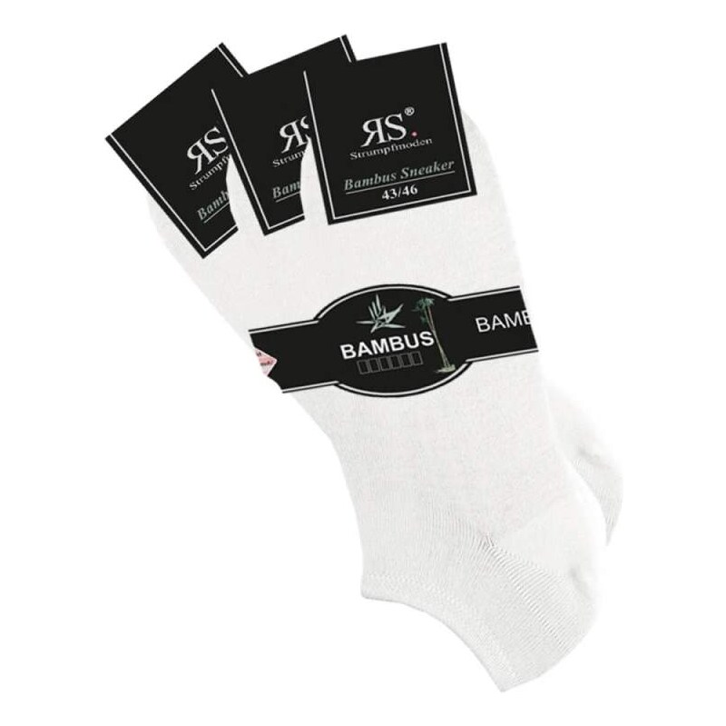 Dámské bílé letní sneaker bambusové ponožky RS