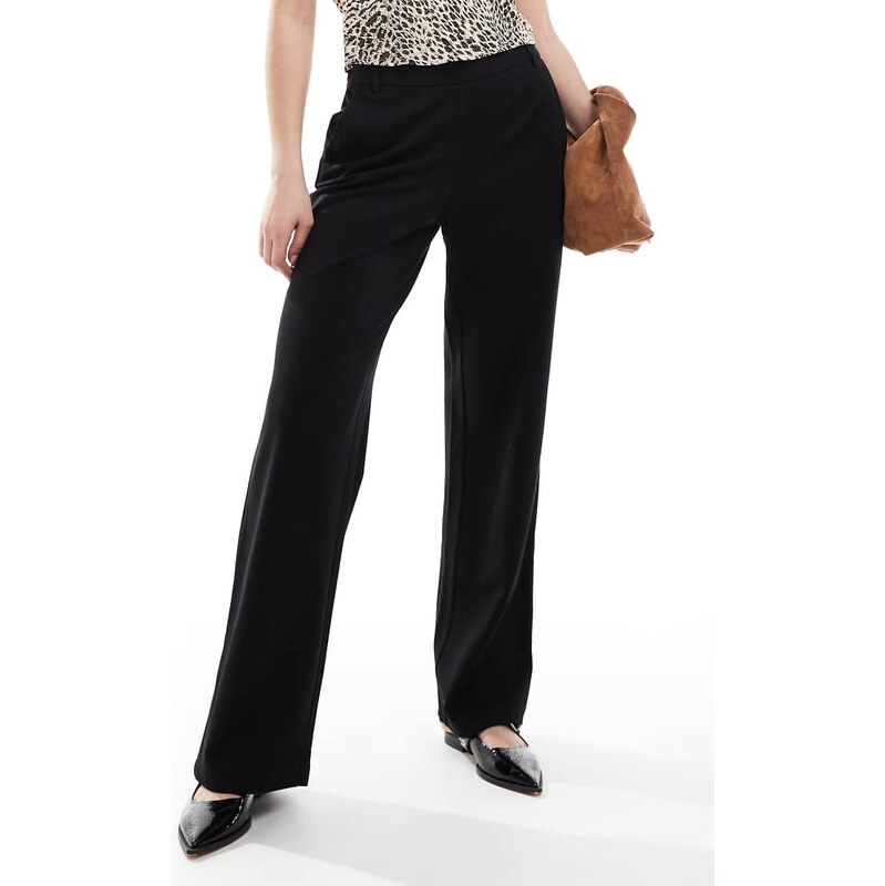 ONLY straight leg trousers in black 105104942