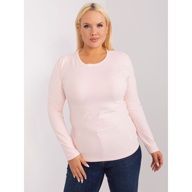 RELEVANCE Světle růžové basic tričko s dlouhým rukávem -light pink 89460714