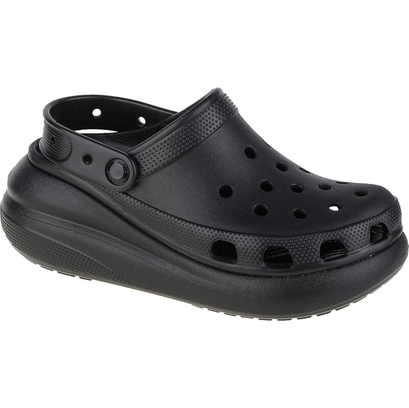 Černé nazouváky na platformě Crocs Classic Crush Clog Černá 105104036