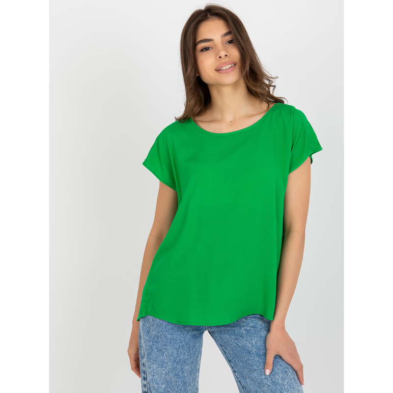 SUBLEVEL Zelené volné tričko -green Zelená 115731178
