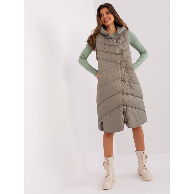 Světle khaki prošívaná bunda SUBLEVEL D50045X80115A3-khaki