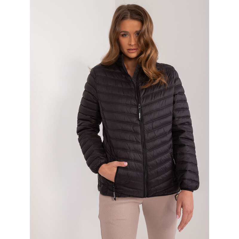 SUBLEVEL Černá prošívaná bunda bez kapuce -D50076XB44536A3-black