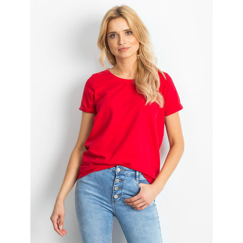 BASIC Dámské červené tričko RV-TS-4838.68P-red