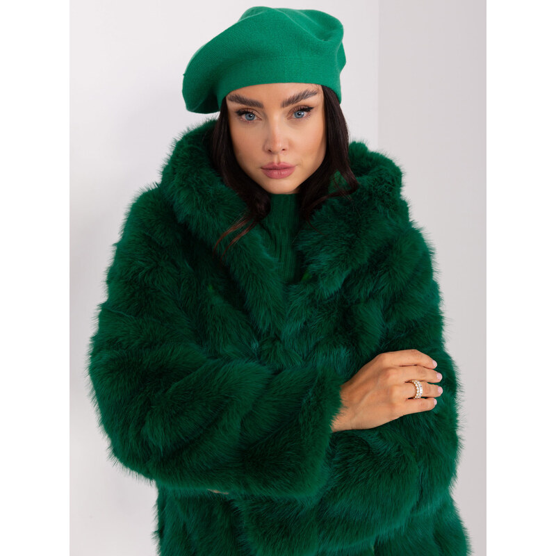 ITALY MODA Zelený stylový baret --zielony Zelená 86286234