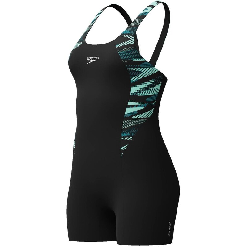 Speedo Jednodílné plavky s nohavičkami Hyperboom Legsuit černá/modrá 105118513