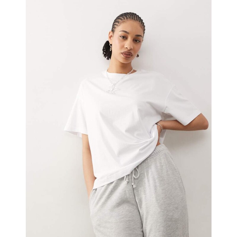 Weekday boxy fit oversized t-shirt in white