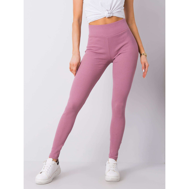 BASIC Růžové legíny s vysokým pasem -pink Růžová