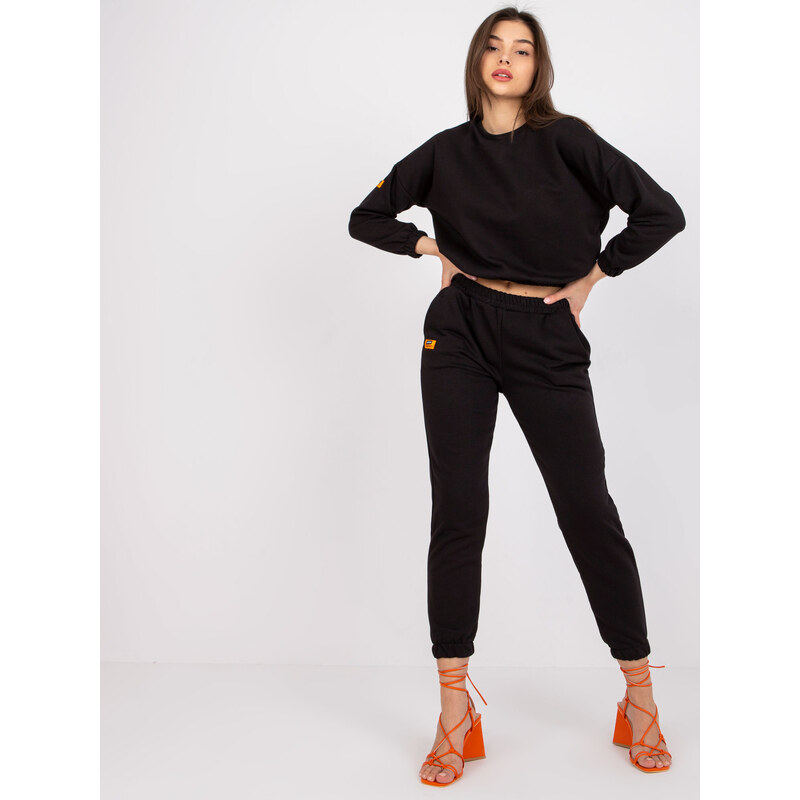 BASIC Černý komplet Liliana s lemováním na gumy -black Černá 85874117