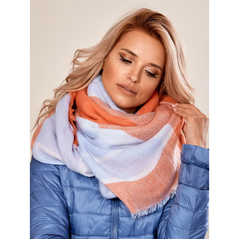 ITALY MODA Oranžovo-modrý šátek -orange-blue Oranžová 85870516