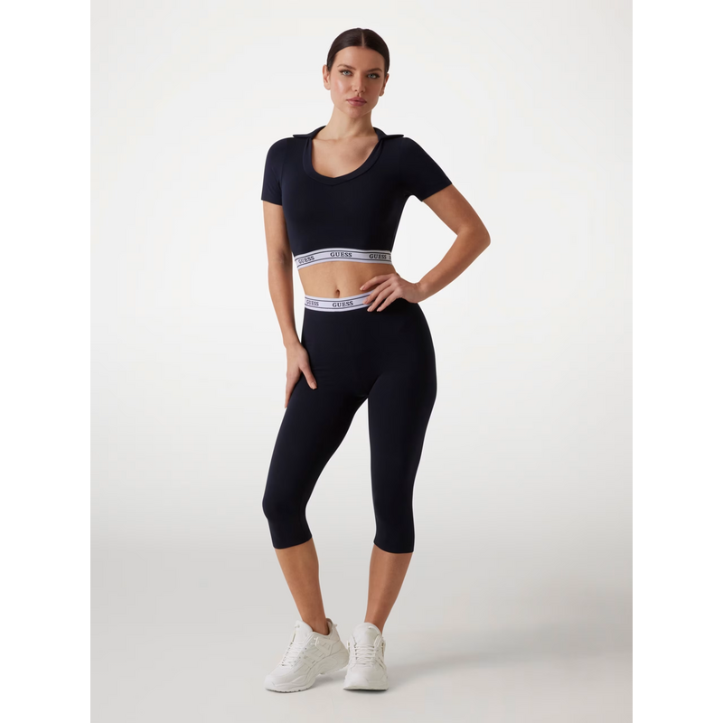 Guess New Aline Capri Leggings Eco S BLACK