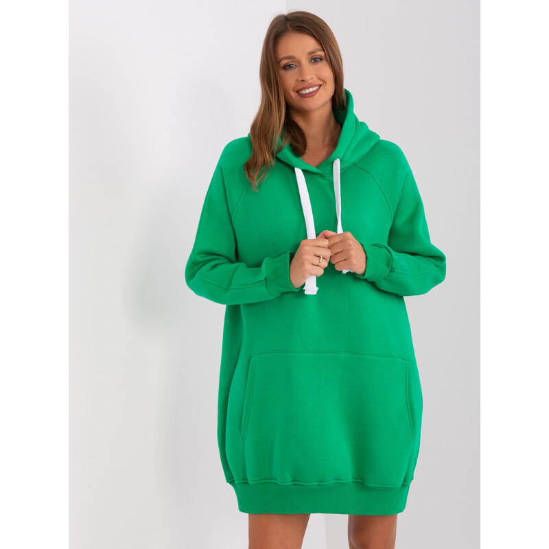 BASIC Zelená dlouhá mikina -green 86596330