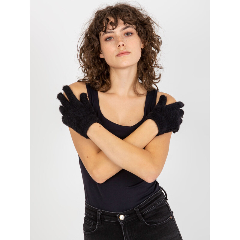 BASIC Černé hebké rukavice -AT-RK-ST-59.34-black
