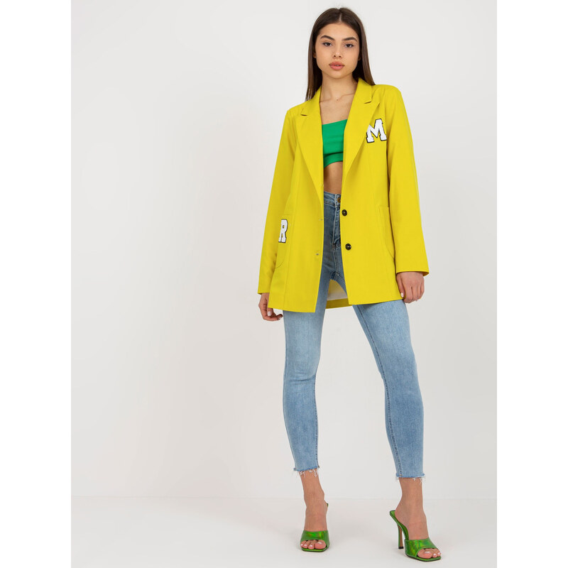 BASIC Žluté sako s nášivkami -yellow Žlutá 85881810