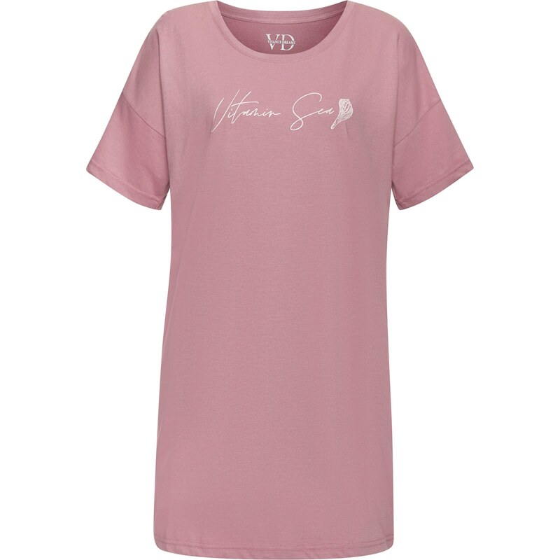 VIVANCE Tričko na spaní Dreams pink / bílá