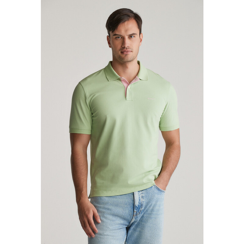 POLOKOŠILE GANT REG CONTRAST PIQUE SS POLO APPLE GREEN