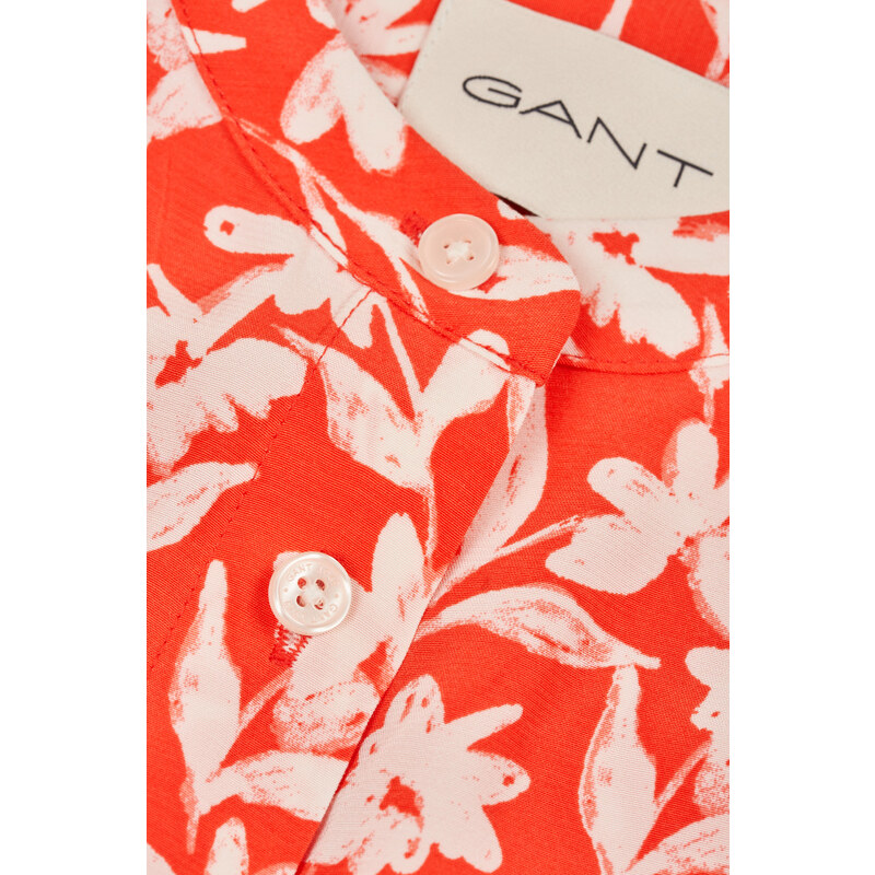 ŠATY GANT REG FLORAL PRINT SS SHIRT DRESS ORANGE RED
