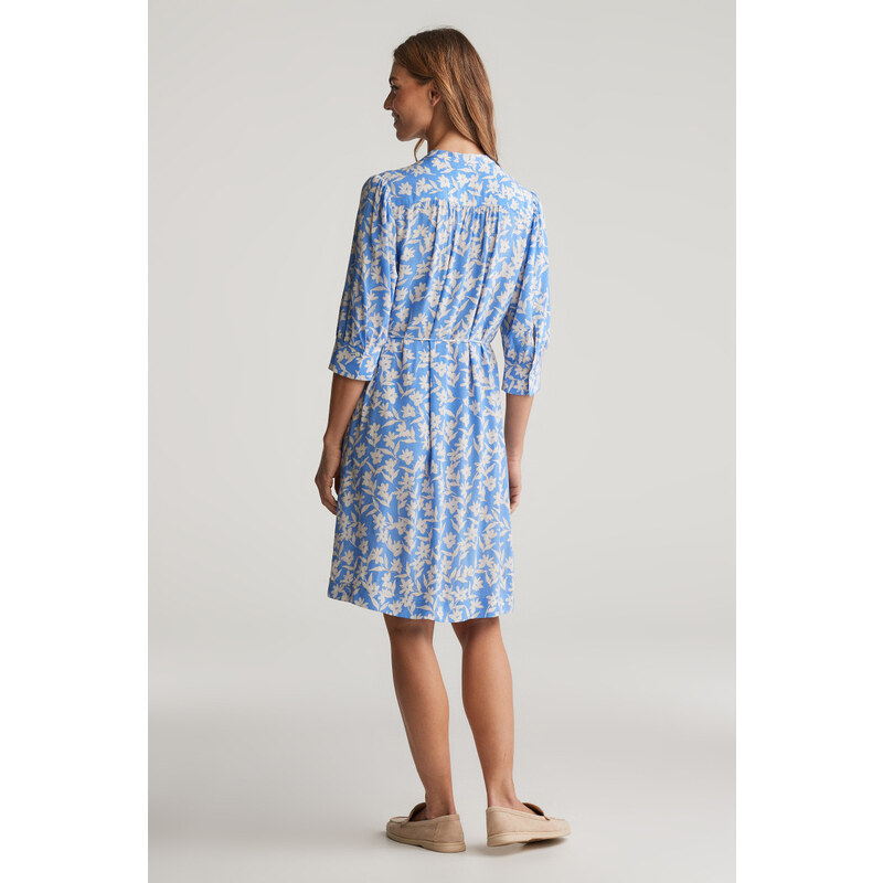 ŠATY GANT REG FLORAL PRINT SS SHIRT DRESS PERFECT BLUE