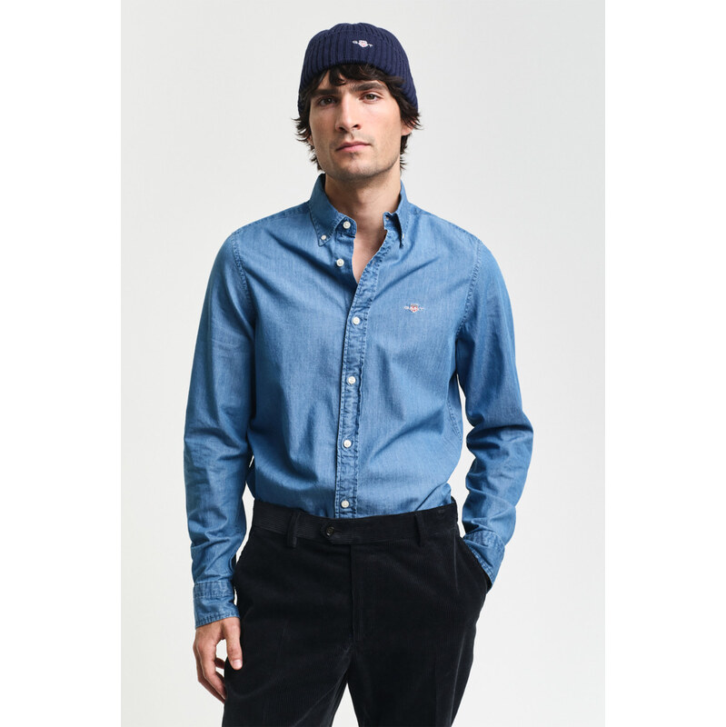 KOŠILE GANT SLIM INDIGO BD SEMI LIGHT BLUE