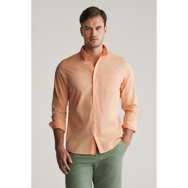 KOŠILE GANT REG SUNFADED VOILE SHIRT PEACHY ORANGE