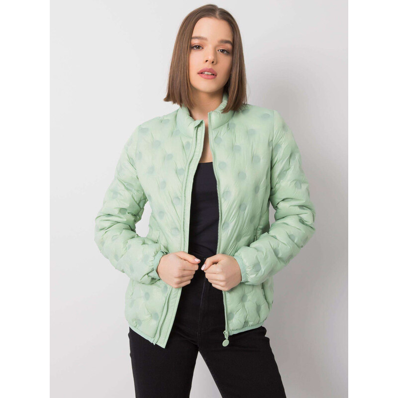 BASIC Světle zelená dámská bunda s puntíky NM-DE-KR-H-1093.99P