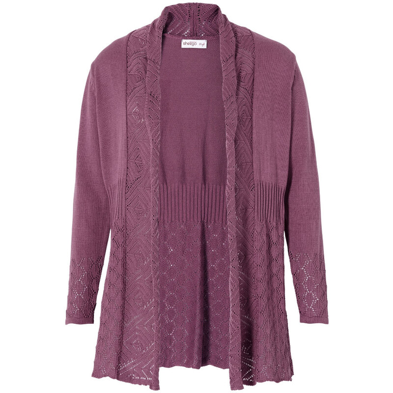 SHEEGO STYLE Úpletový kabátek, sheego Style fialová
