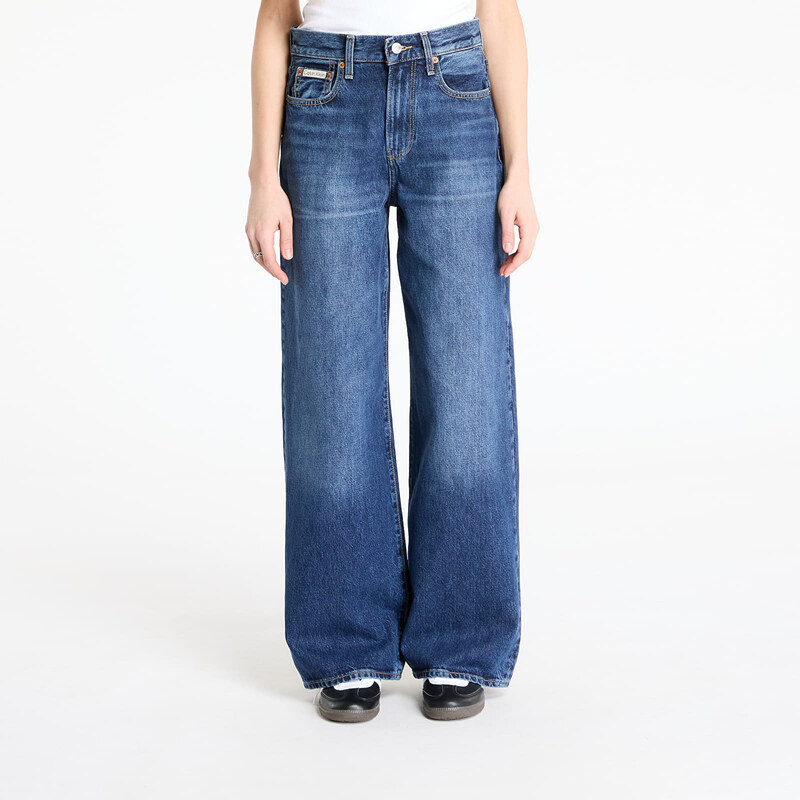 Džíny Calvin Klein Jeans The Wide Leg Tinted Jeans Blue 31