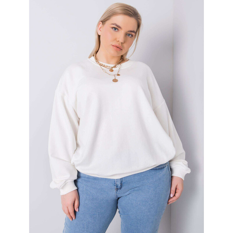 BASIC FEEL GOOD Smetanová dámská mikina bez kapuce -ecru 85870508