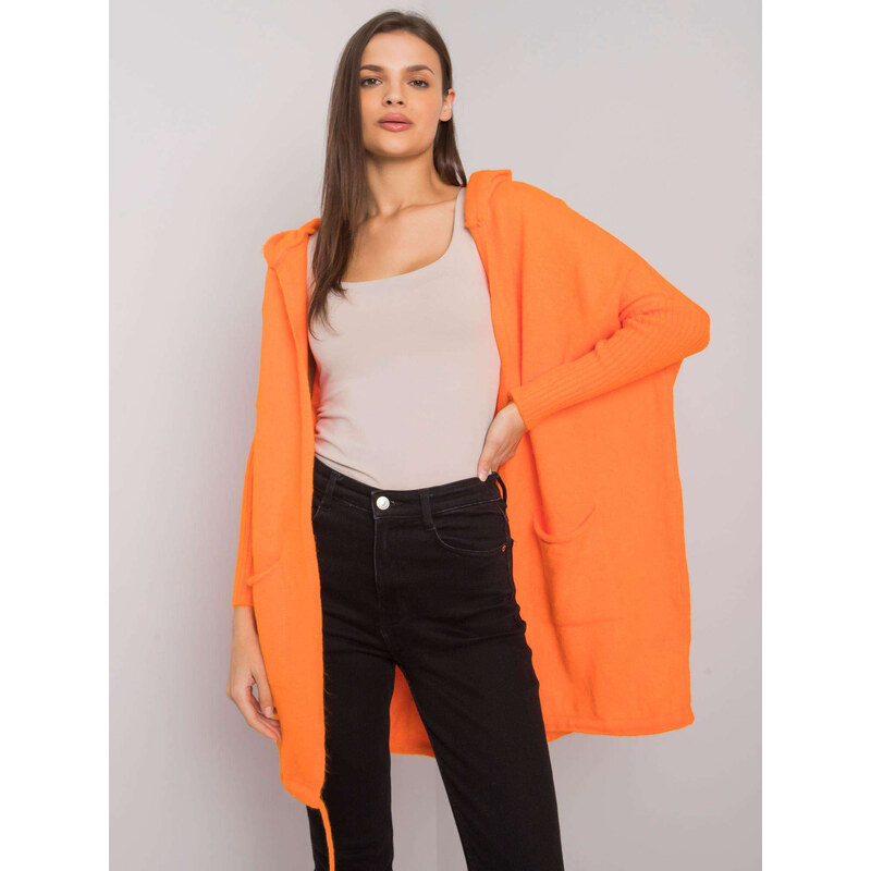 RUE PARIS Oranžový kardigan Patty -orange Oranžová