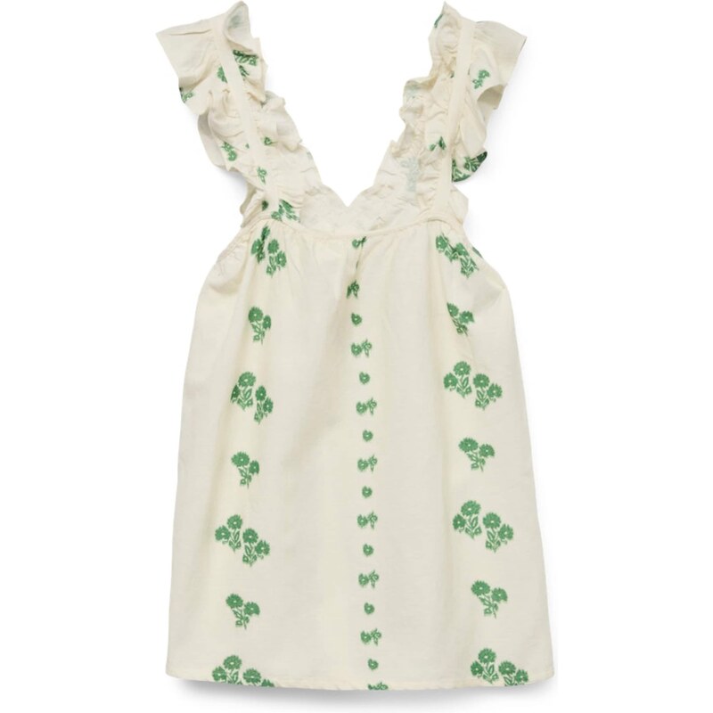 VERO MODA Top VMPAMELA zelená / offwhite 105155199