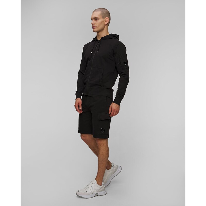 CP Company Černé pánské kraťasy C.P. Company Light Fleece Cargo Lens Shorts