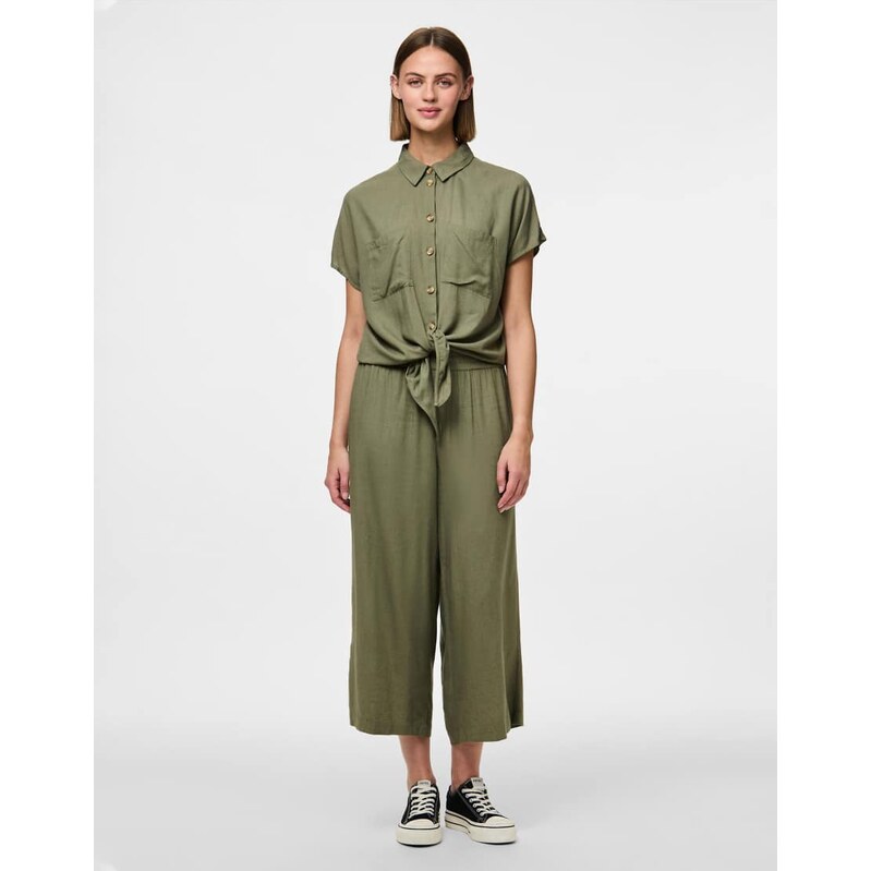 Pieces Short sleeved shirt in green 115512082