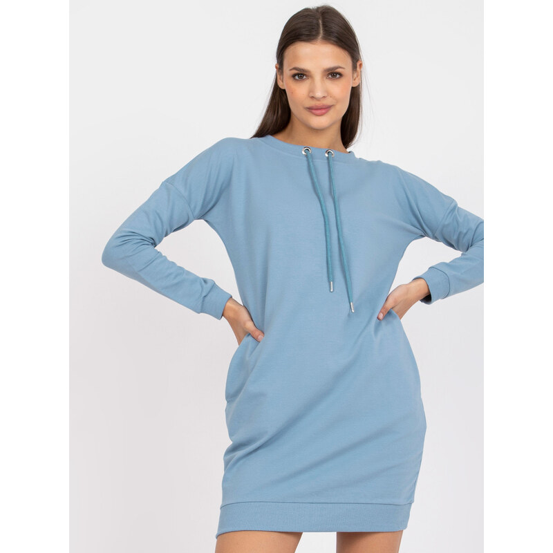 BASIC FEEL GOOD Světle modré mikinové šaty -light blue Světle modrá 112880396