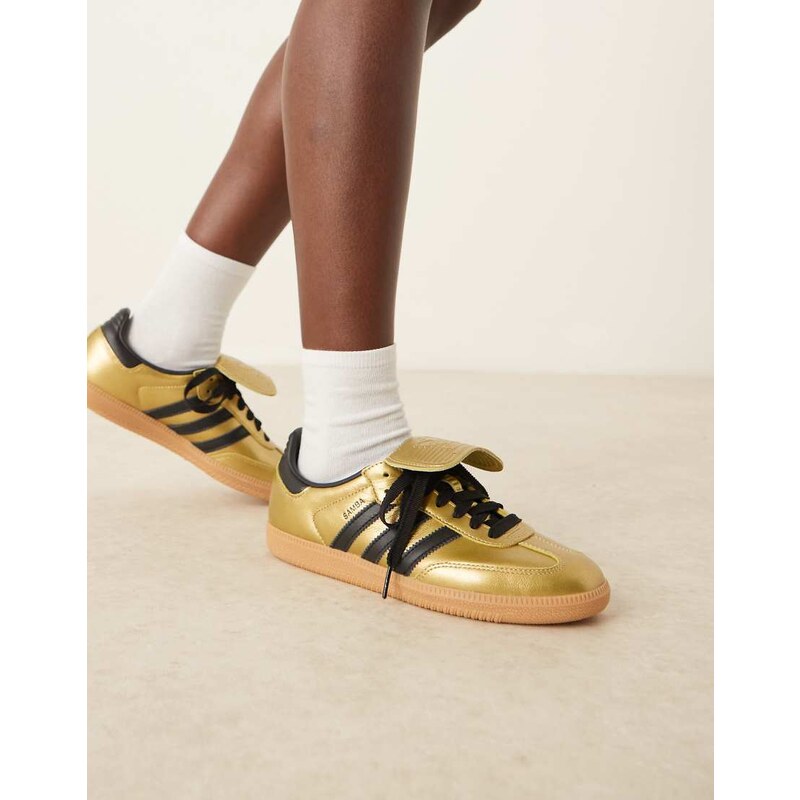 adidas Originals Samba LT trainers in metallic gold and black