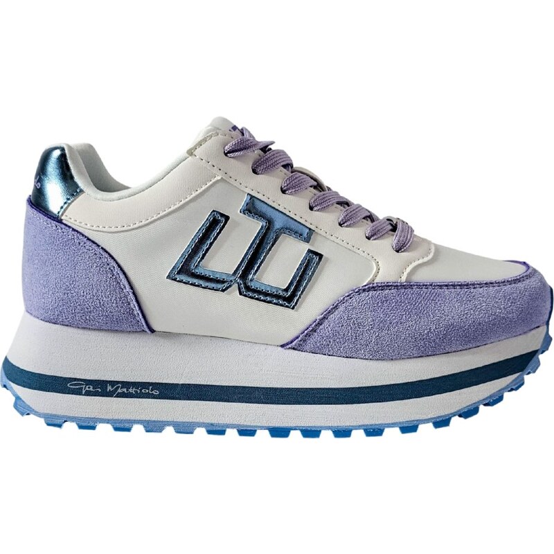 Bílé tenisky na platformě Gai Mattiolo Bianco Lilac 105182791