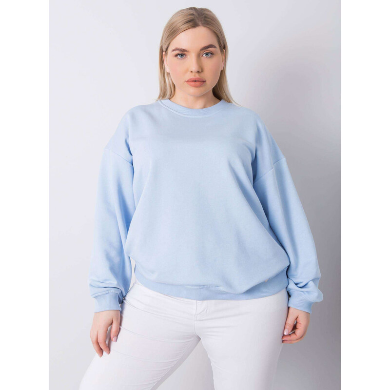 BASIC FEEL GOOD Světle modrá dámská mikina bez kapuce -blue 85870503