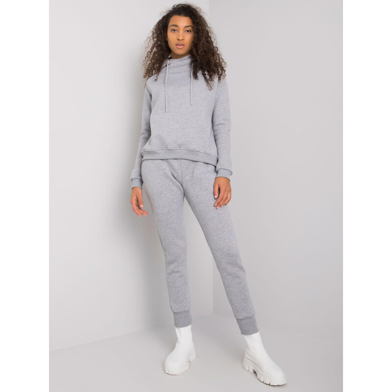 BASIC FEEL GOOD Světle šedá dámská tepláková souprava -gray 111082151