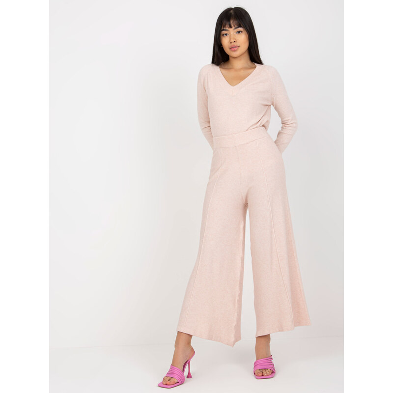 COCO ANGELO Světle růžové široké kalhoty -light pink Světle růžová 85878203