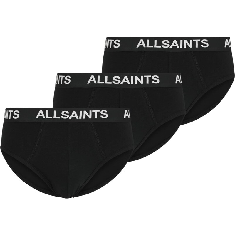 AllSaints Slipy černá / bílá