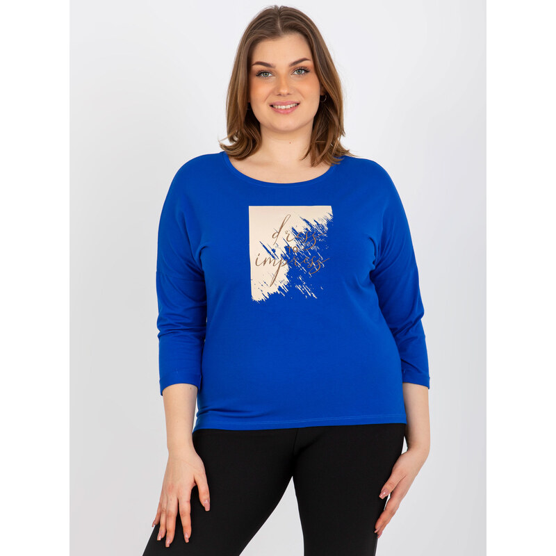 RELEVANCE Kobaltové tričko Dress to impress --kobalt blue Modrá 85879174