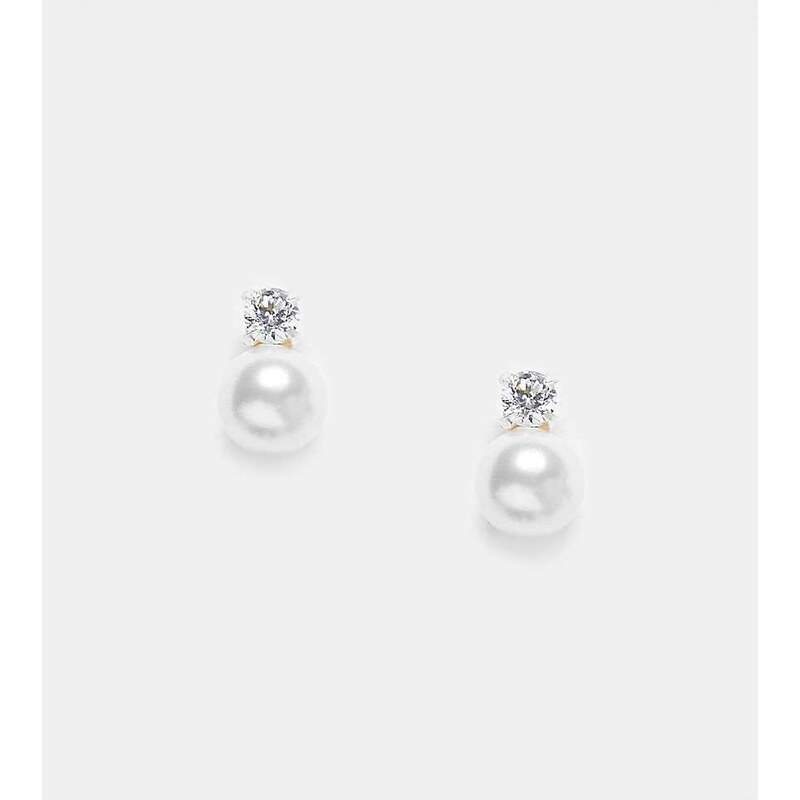 Kingsley Ryan pearl and gem stud earrings in sterling silver