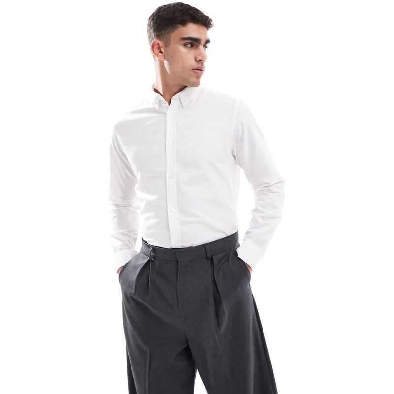 JJ Rebel long sleeve shirt in white