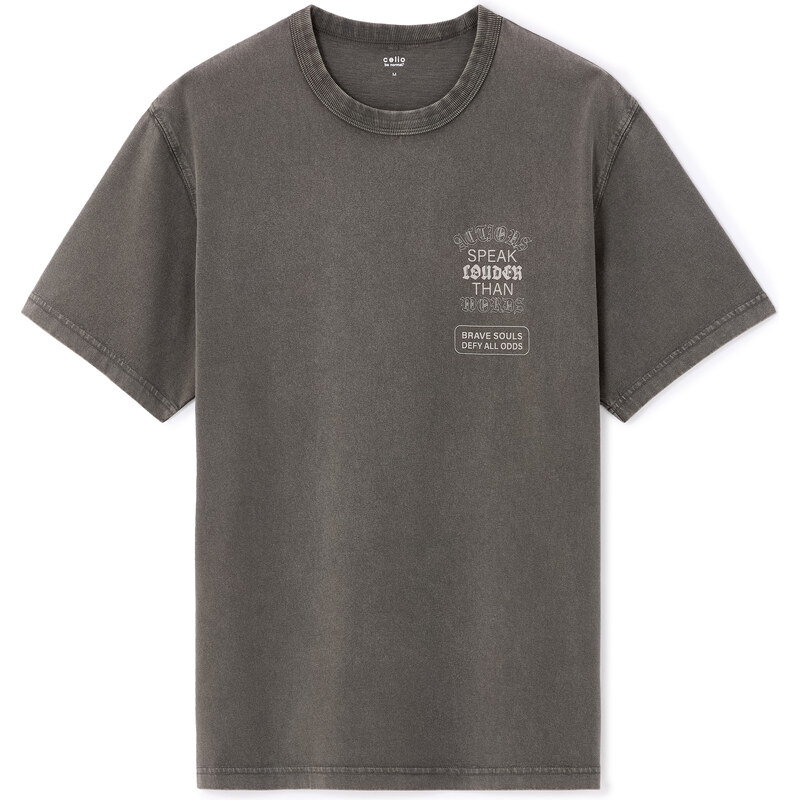 Celio Tričko Lelouder boxy střih - Pánské